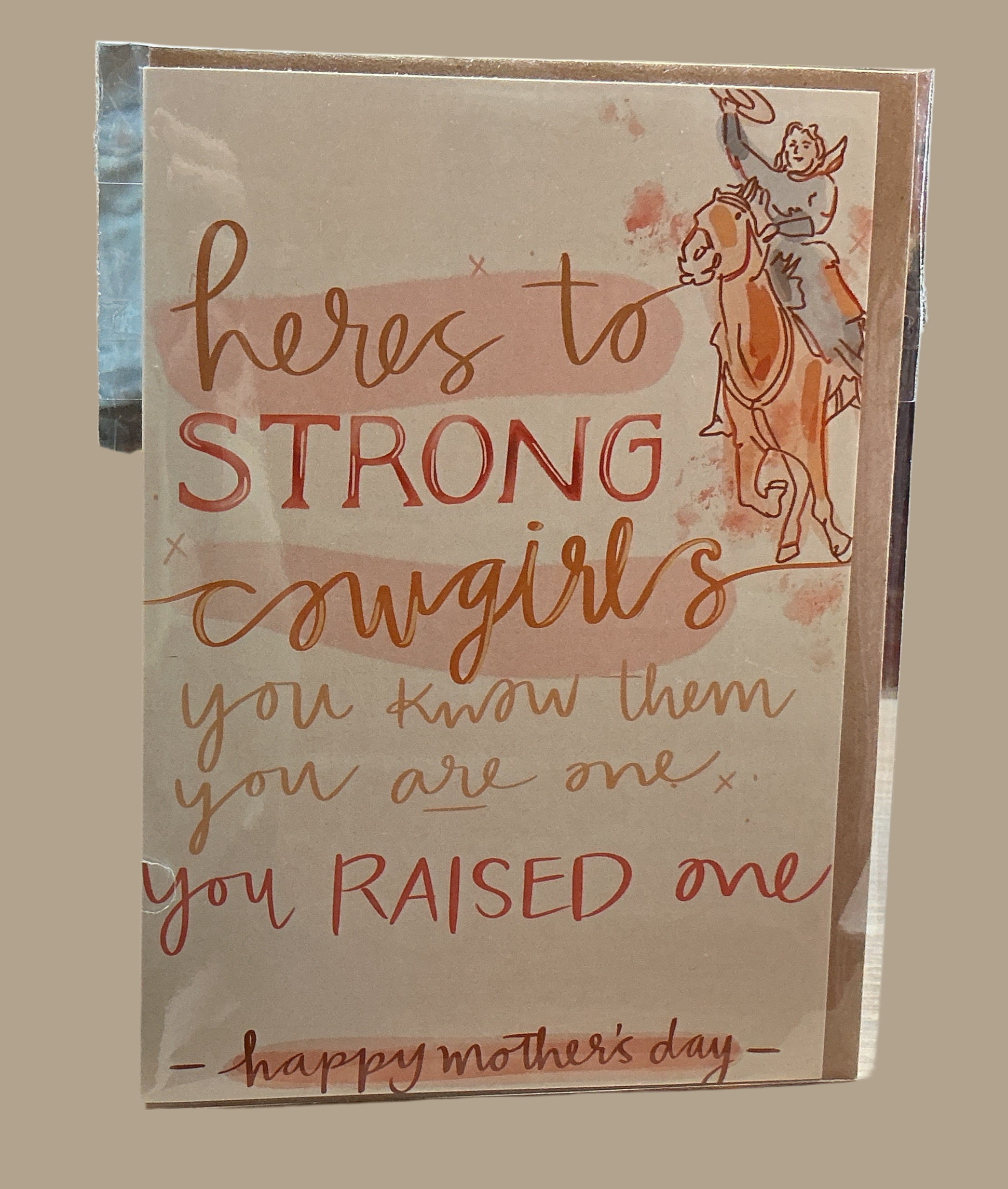 Here's To Strong Cowgirls Mother's Day Western Greeting Card